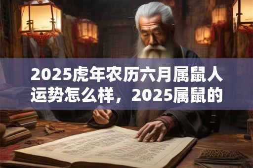 2025虎年农历六月属鼠人运势怎么样，2025属鼠的人结婚大利月有哪些