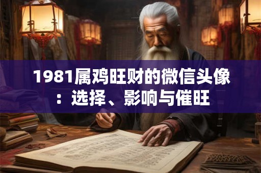 1981属鸡旺财的微信头像：选择、影响与催旺