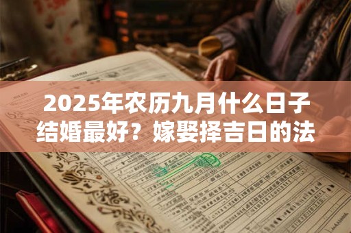 2025年农历九月什么日子结婚最好？嫁娶择吉日的法子