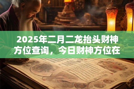 2025年二月二龙抬头财神方位查询，今日财神方位在哪？
