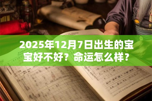 2025年12月7日出生的宝宝好不好？命运怎么样？