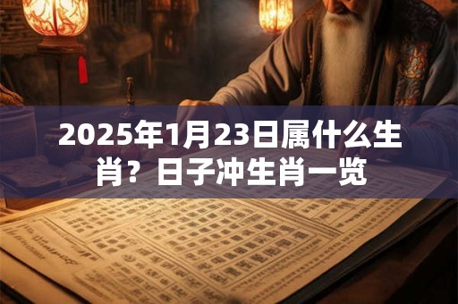 2025年1月23日属什么生肖？日子冲生肖一览