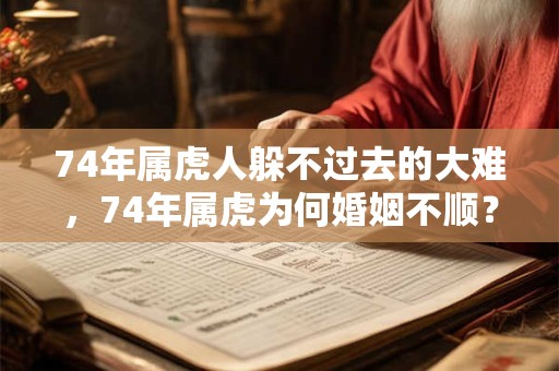 74年属虎人躲不过去的大难,74年属虎为何婚姻不顺? 74年属虎人躲不过去的大难,74年属虎为何婚姻不顺?