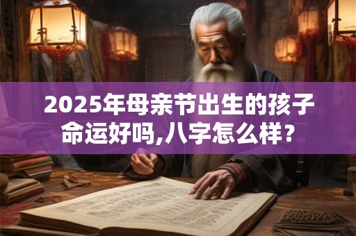2025年母亲节出生的孩子命运好吗,八字怎么样？