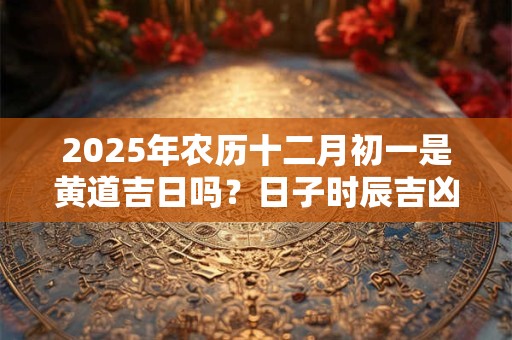 2025年农历十二月初一是黄道吉日吗？日子时辰吉凶？