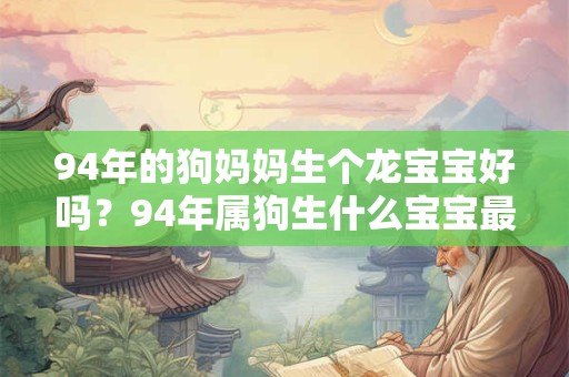 详细阅读:94年的狗妈妈生个龙宝宝好吗?94年属狗生什么宝宝最好? 94年的狗妈妈生个龙宝宝好吗?94年属狗生什么宝宝最好?