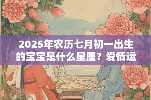 2025年农历七月初一出生的宝宝是什么星座？爱情运势如何？