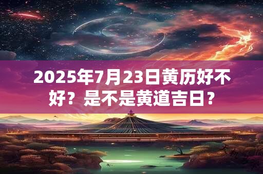 2025年7月23日黄历好不好？是不是黄道吉日？