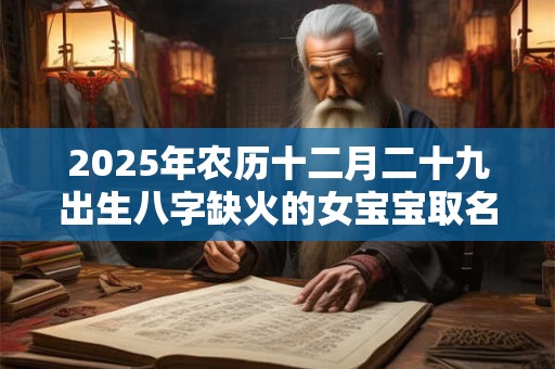 2025年农历十二月二十九出生八字缺火的女宝宝取名字
