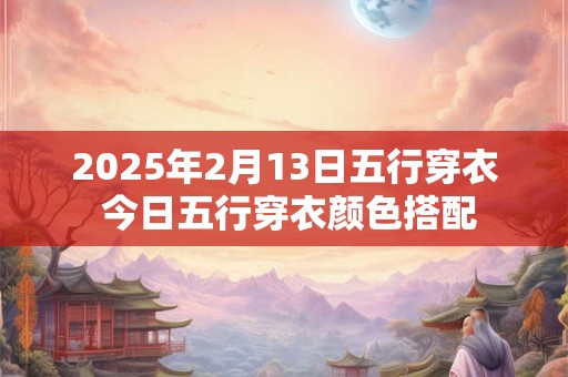 2025年2月13日五行穿衣 今日五行穿衣颜色搭配