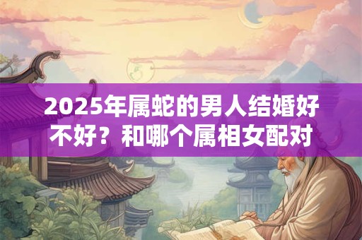 2025年属蛇的男人结婚好不好？和哪个属相女配对