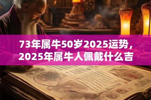 73年属牛50岁2025运势，2025年属牛人佩戴什么吉祥物？