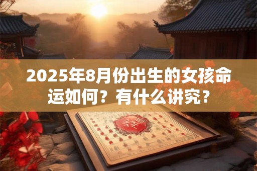 2025年8月份出生的女孩命运如何？有什么讲究？
