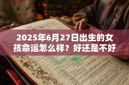 2025年6月27日出生的女孩命运怎么样？好还是不好？