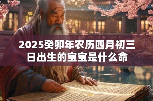 2026癸卯年农历四月初三日出生的宝宝是什么命