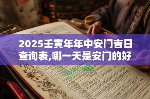 2025壬寅年年中安门吉日查询表,哪一天是安门的好日子？
