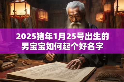 2025猪年1月25号出生的男宝宝如何起个好名字