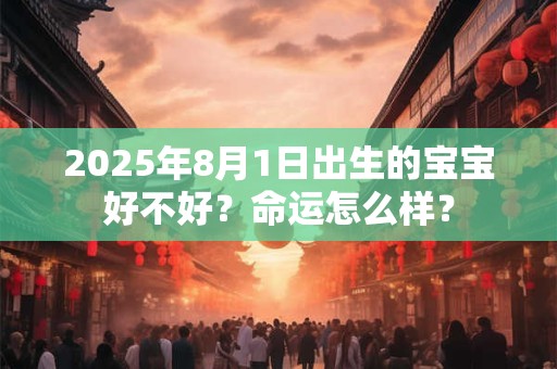2025年8月1日出生的宝宝好不好？命运怎么样？