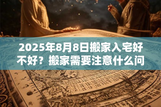 2025年8月8日搬家入宅好不好？搬家需要注意什么问题？