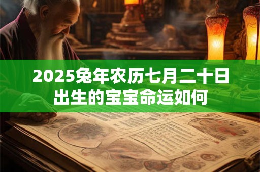 2025兔年农历七月二十日出生的宝宝命运如何