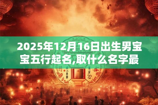 2025年12月16日出生男宝宝五行起名,取什么名字最佳