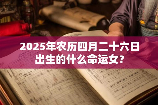 2025年农历四月二十六日出生的什么命运女？