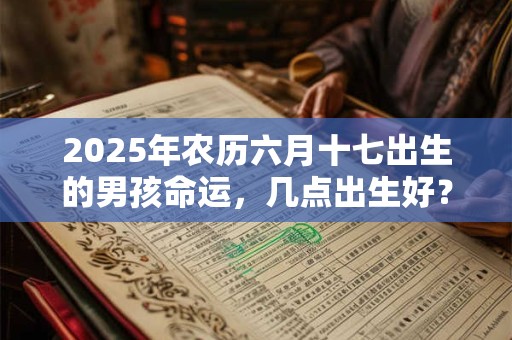 2025年农历六月十七出生的男孩命运，几点出生好？