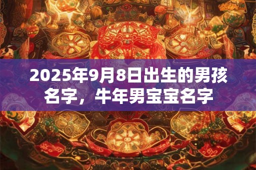 2025年9月8日出生的男孩名字，牛年男宝宝名字