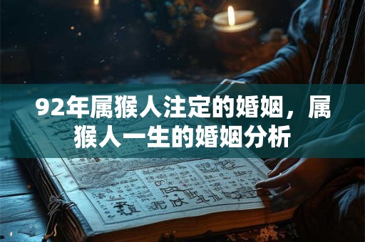 92年属猴人注定的婚姻，属猴人一生的婚姻分析