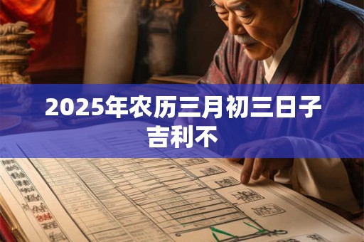 详细阅读:2025年农历三月初三日子吉利不 2025年农历三月初三日子吉利不