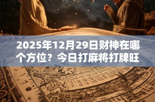 2025年12月29日财神在哪个方位？今日打麻将打牌旺运方位