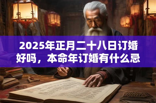 2025年正月二十八日订婚好吗，本命年订婚有什么忌讳？