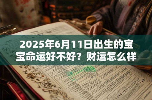 2025年6月11日出生的宝宝命运好不好？财运怎么样？