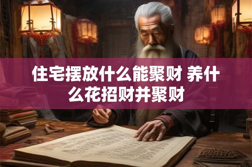 住宅摆放什么能聚财 养什么花招财并聚财