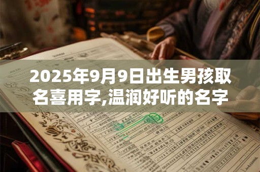 2025年9月9日出生男孩取名喜用字,温润好听的名字