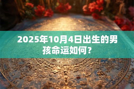 2025年10月4日出生的男孩命运如何？
