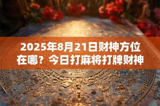2025年8月21日财神方位在哪？今日打麻将打牌财神方位