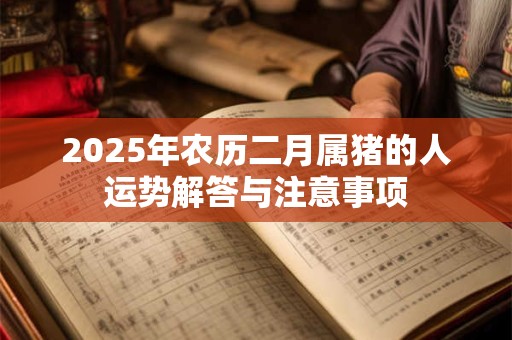 2025年农历二月属猪的人运势解答与注意事项