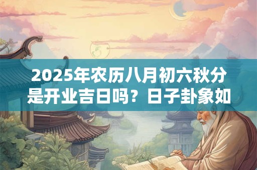 2025年农历八月初六秋分是开业吉日吗？日子卦象如何？