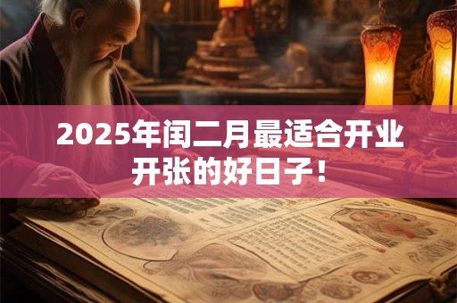 2025年闰二月最适合开业开张的好日子！