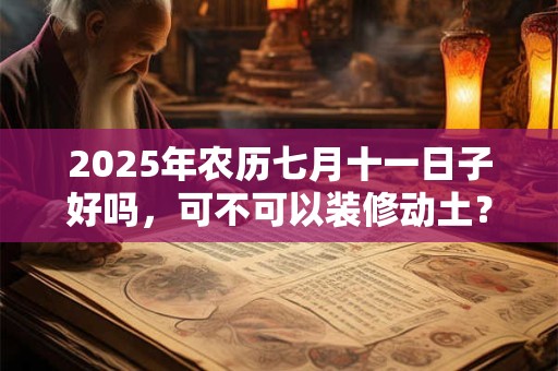 2025年农历七月十一日子好吗，可不可以装修动土？