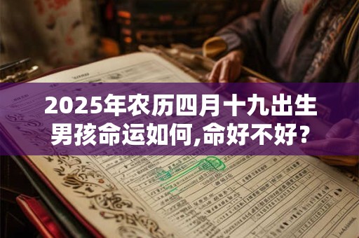 2025年农历四月十九出生男孩命运如何,命好不好？