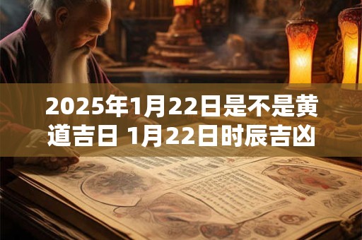 详细阅读:2025年1月22日是不是黄道吉日 1月22日时辰吉凶 2025年1月22日是不是黄道吉日 1月22日时辰吉凶