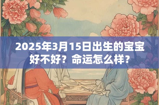 2026年3月15日出生的宝宝好不好？命运怎么样？