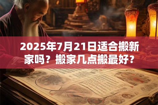 2025年7月21日适合搬新家吗？搬家几点搬最好？