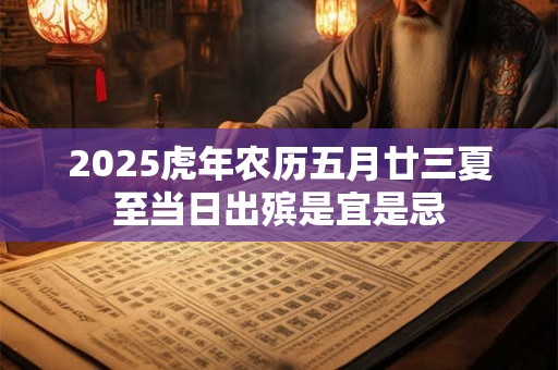 2025虎年农历五月廿三夏至当日出殡是宜是忌