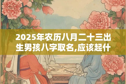 2025年农历八月二十三出生男孩八字取名,应该起什么名字
