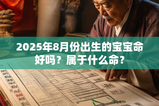 详细阅读:2025年8月份出生的宝宝命好吗?属于什么命? 2025年8月份出生的宝宝命好吗?属于什么命?