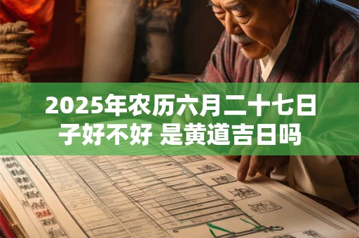 2025年农历六月二十七日子好不好 是黄道吉日吗