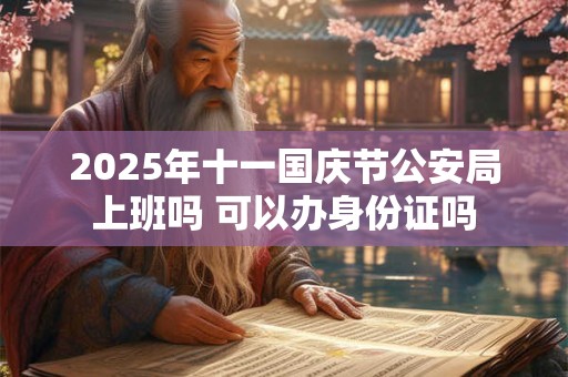 2025年十一国庆节公安局上班吗 可以办身份证吗